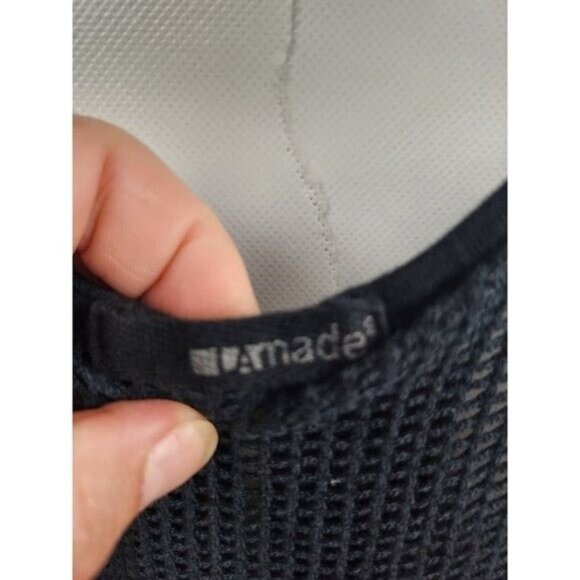 LA Made Womens Tunic Top Small Black Sleeveless Mesh Back Jersey Grunge Casual - Picture 5 of 6